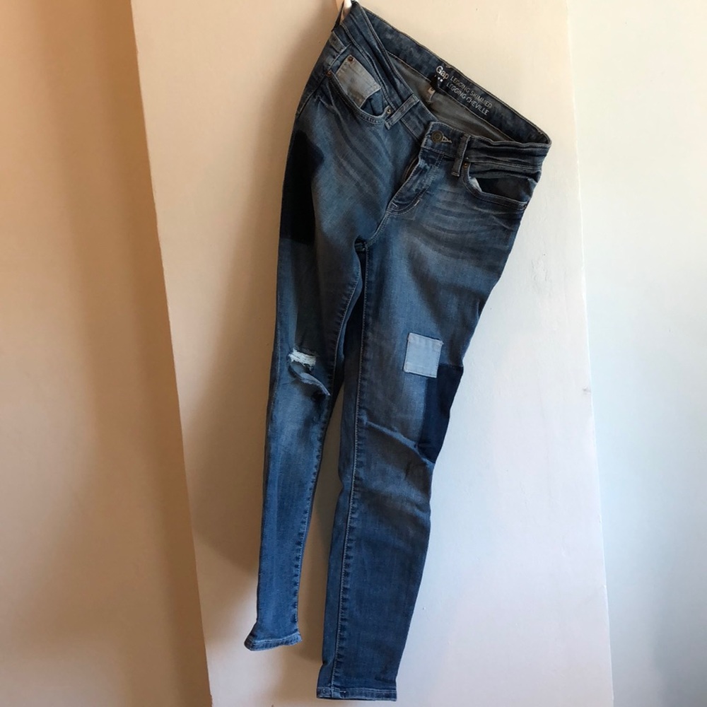 GAP MIDRISE PATCHWORK JEAN